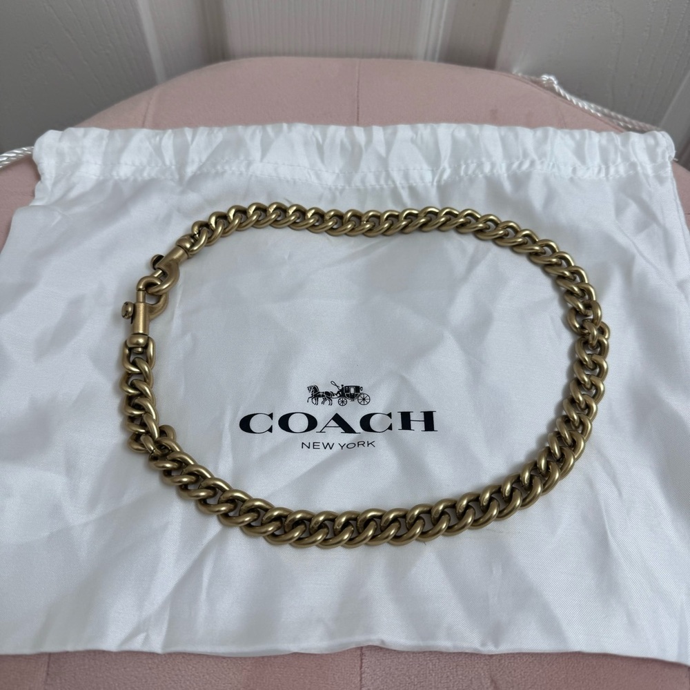 Coach Cassie 19 Brass Gold Chunky Chain Strap